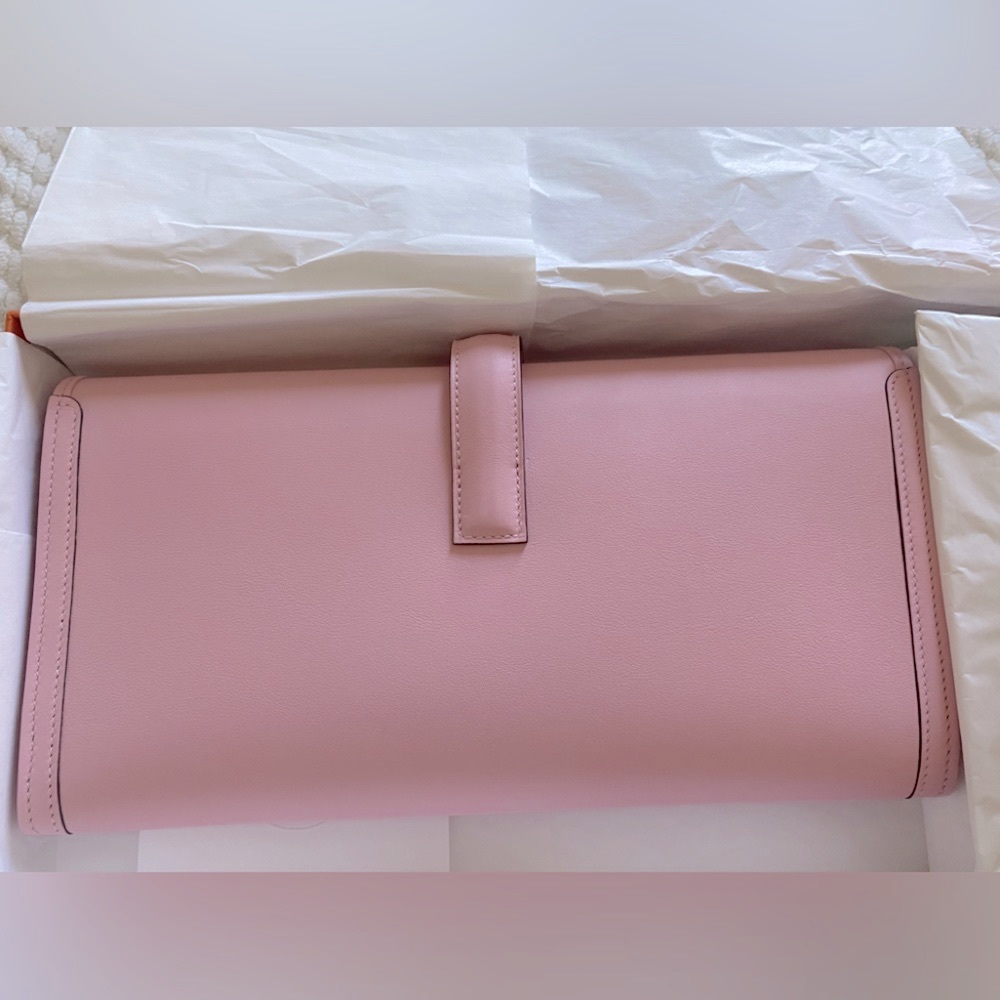 ❌SOLD❌ Authentic Hermès Jige Elan 29 Rose Sakura clutch - Picture 9 of 10